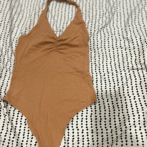American Eagle Outfitters Tan Bodysuit One Piece